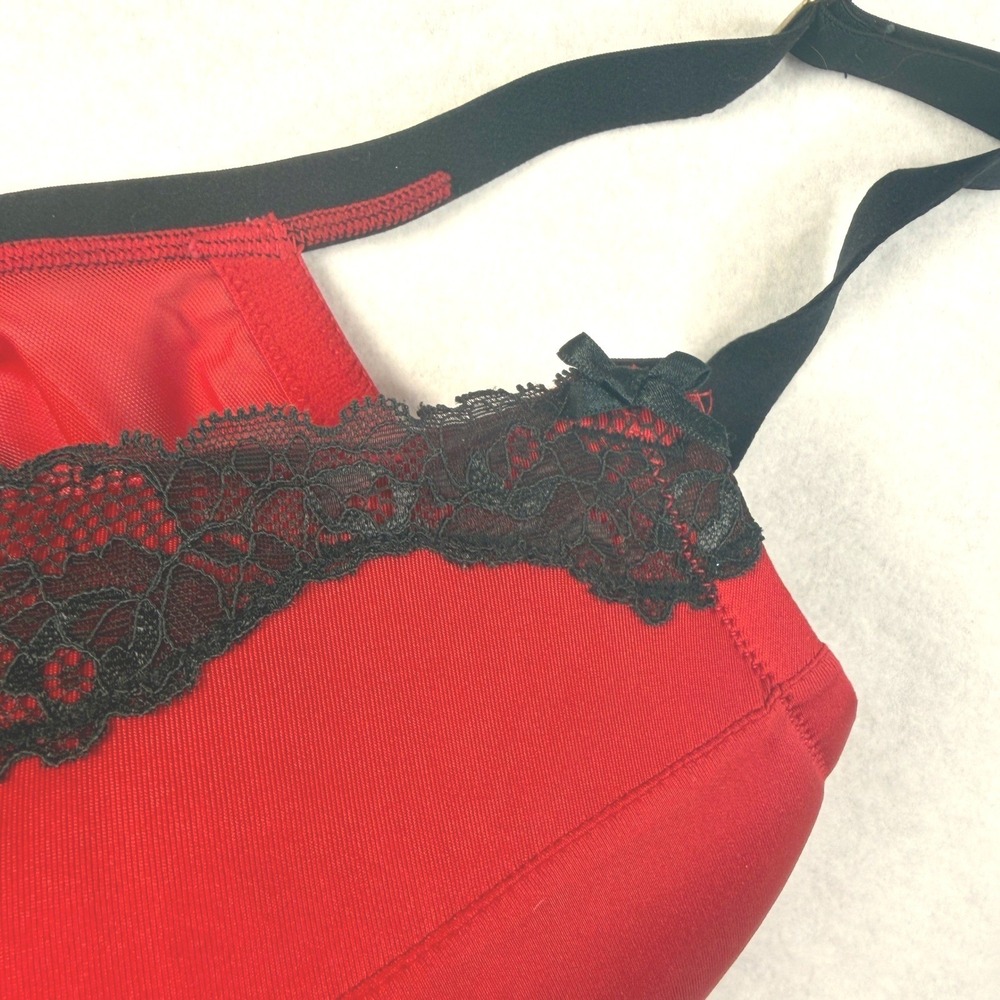 Lane Bryant Cacique Boost Balconette Bra Red Longline 40DDD A83532 Underwire - Picture 5 of 14